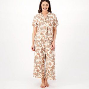 Bumblebella Petite Jersey Notch Collar & Pant Pajama - Brown (sx 1XP) a587259